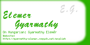 elemer gyarmathy business card